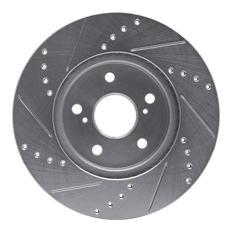 Picture of R1 02-15 Lexus IS250 Front Right Drilled & Slotted Silver Brake Rotor