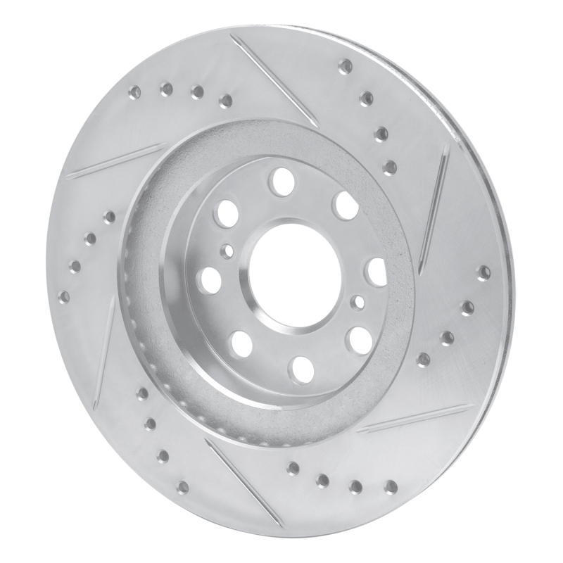 Picture of R1 00-05 Toyota MR2 Spyder Rear Left Drilled & Slotted Silver Brake Rotor