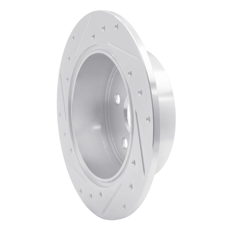 Picture of R1 07-12 Lexus ES350 Rear Right Drilled & Slotted Silver Brake Rotor