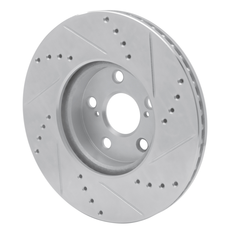 Picture of R1 08-19 Pontiac Vibe Front Left Drilled & Slotted Silver Brake Rotor