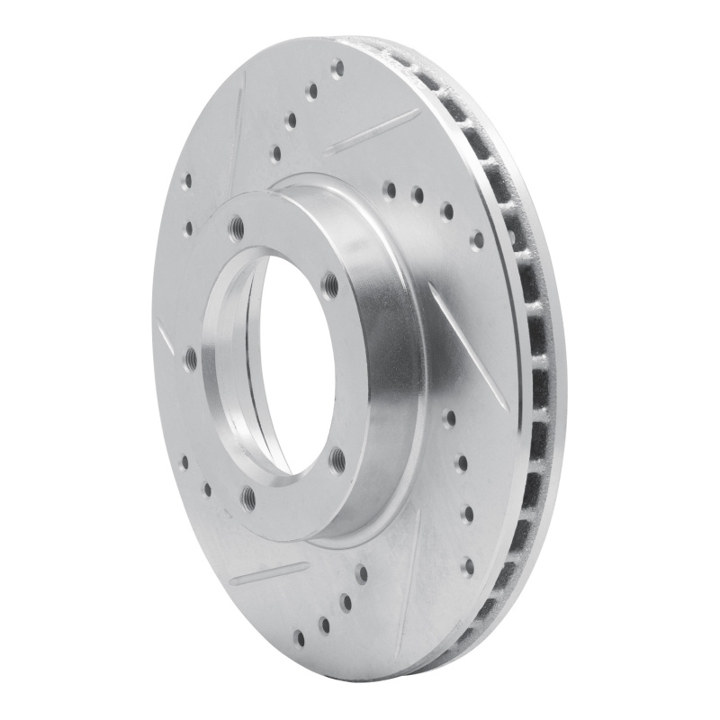 Picture of R1 84-95 Toyota Pickup Front Left Drilled & Slotted Silver Brake Rotor