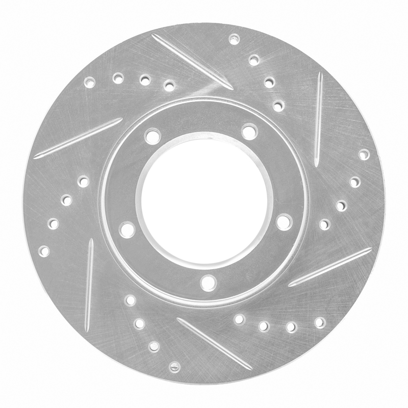 Picture of R1 84-95 Toyota Pickup Front Right Drilled & Slotted Silver Brake Rotor
