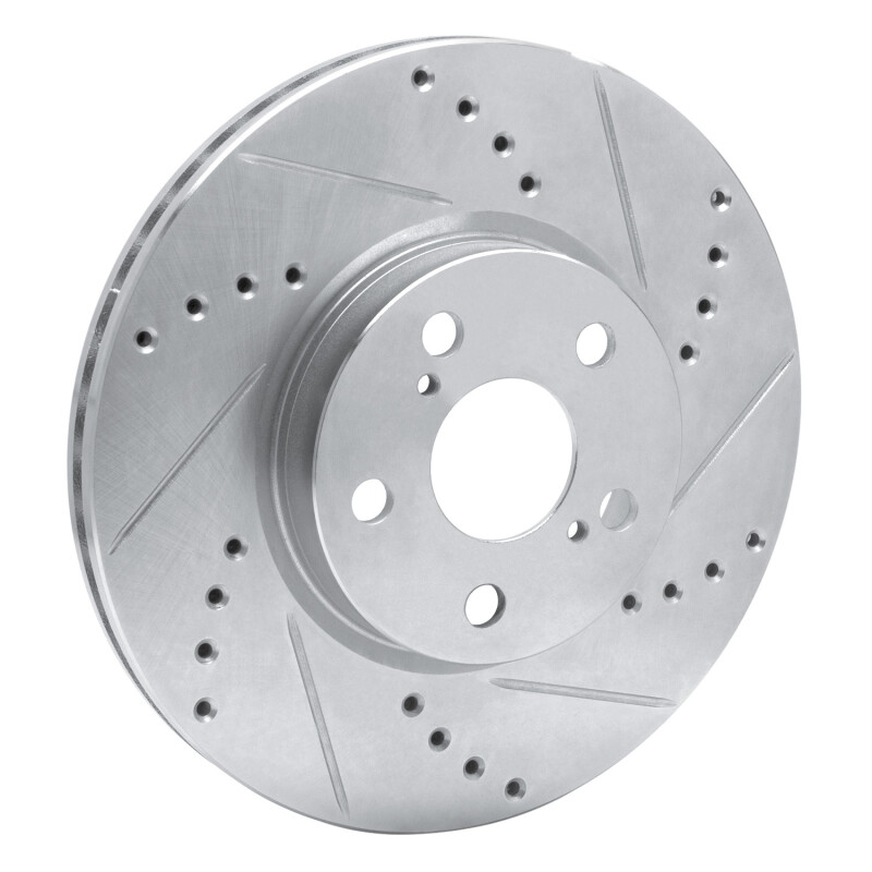 Picture of R1 08-19 Pontiac Vibe Front Right Drilled & Slotted Silver Brake Rotor
