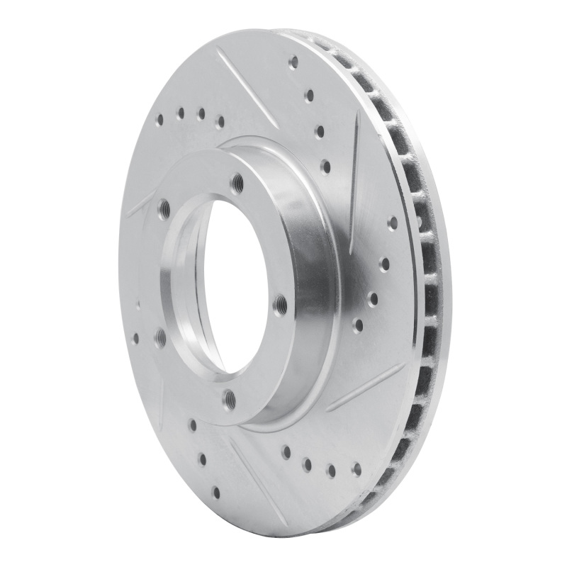 Picture of R1 84-95 Toyota Pickup Front Right Drilled & Slotted Silver Brake Rotor