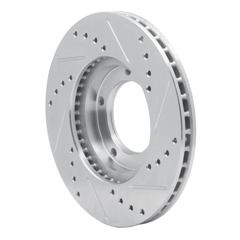 Picture of R1 84-95 Toyota Pickup Front Left Drilled & Slotted Silver Brake Rotor