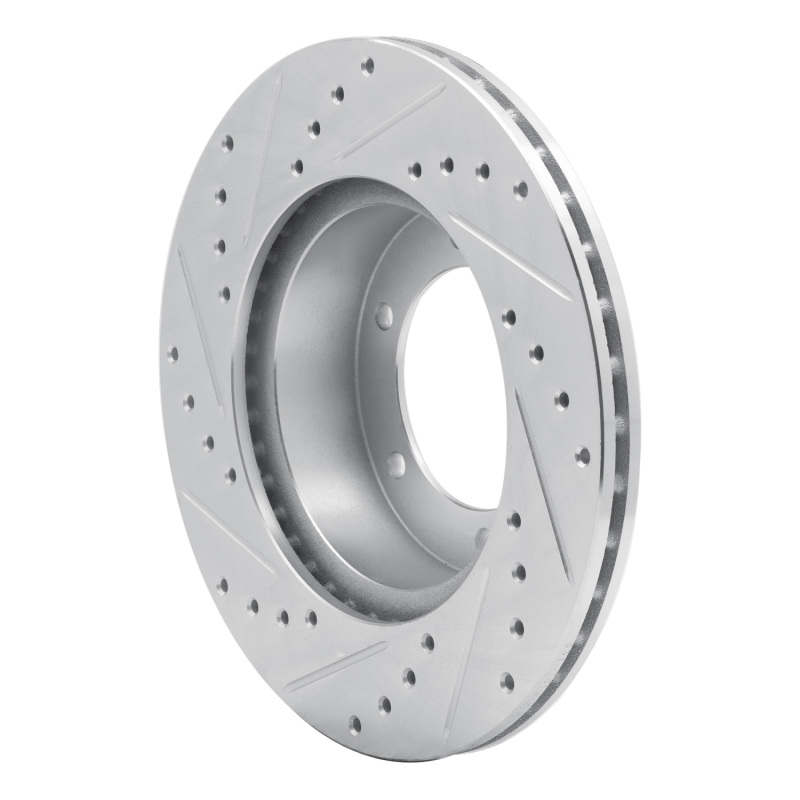 Picture of R1 86-95 Toyota Pickup Front Right Drilled & Slotted Silver Brake Rotor