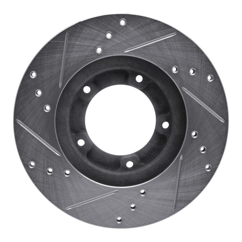 Picture of R1 95-04 Toyota Tacoma Front Right Drilled & Slotted Silver Brake Rotor