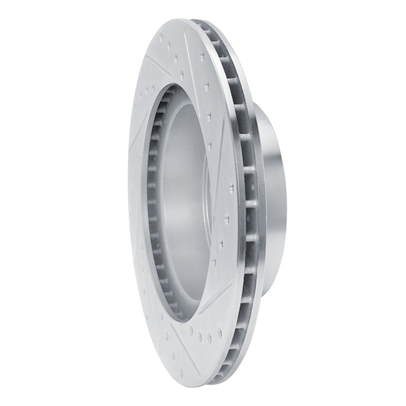 Picture of R1 95-04 Toyota 4Runner Front Left Drilled & Slotted Silver Brake Rotor