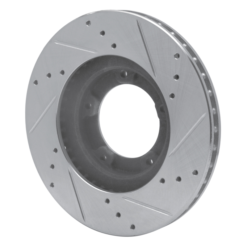 Picture of R1 95-04 Toyota Tacoma Front Left Drilled & Slotted Silver Brake Rotor
