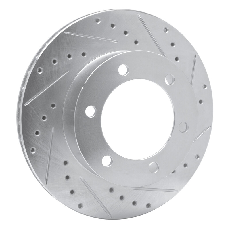 Picture of R1 95-04 Toyota 4Runner Front Right Drilled & Slotted Silver Brake Rotor