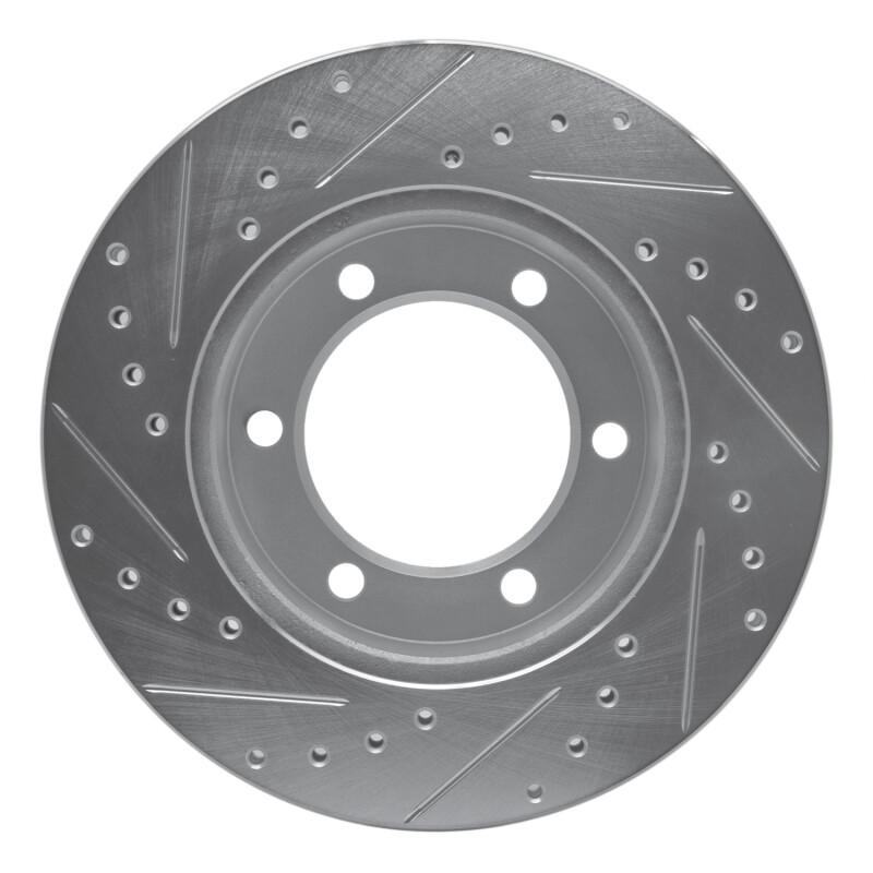 Picture of R1 95-04 Toyota 4Runner Front Right Drilled & Slotted Silver Brake Rotor