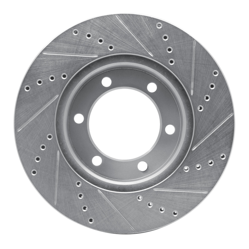 Picture of R1 00-07 Toyota SEQUOIA Front Left Drilled & Slotted Silver Brake Rotor