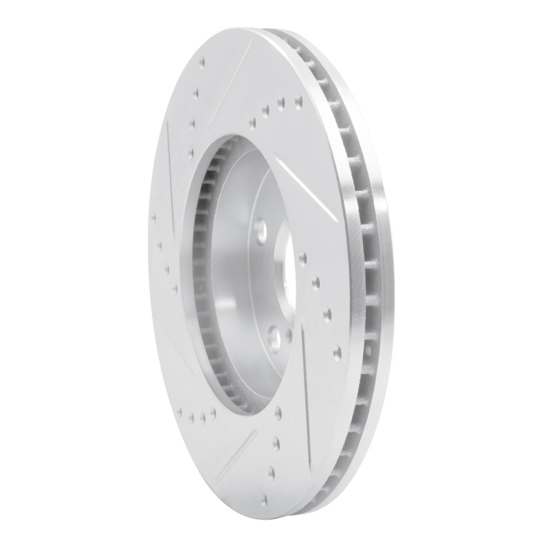 Picture of R1 01-05 Toyota RAV4 Front Right Drilled & Slotted Silver Brake Rotor