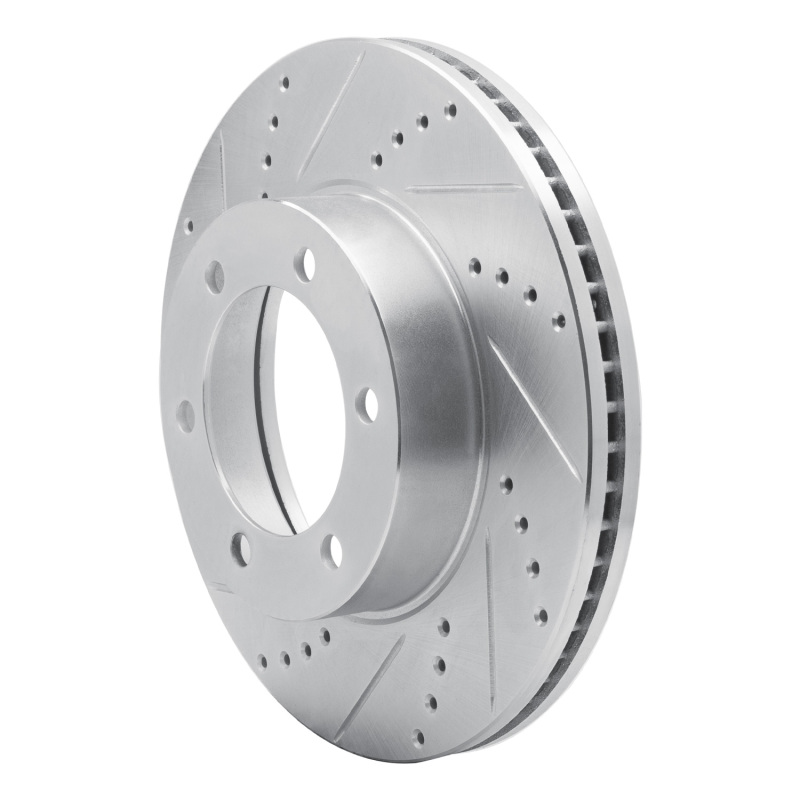 Picture of R1 00-07 Toyota SEQUOIA Front Left Drilled & Slotted Silver Brake Rotor