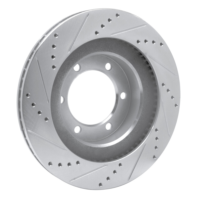 Picture of R1 03-09 Lexus GX470 Front Right Drilled & Slotted Silver Brake Rotor