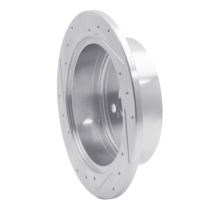Picture of R1 04-10 Toyota SIENNA Rear Right Drilled & Slotted Silver Brake Rotor