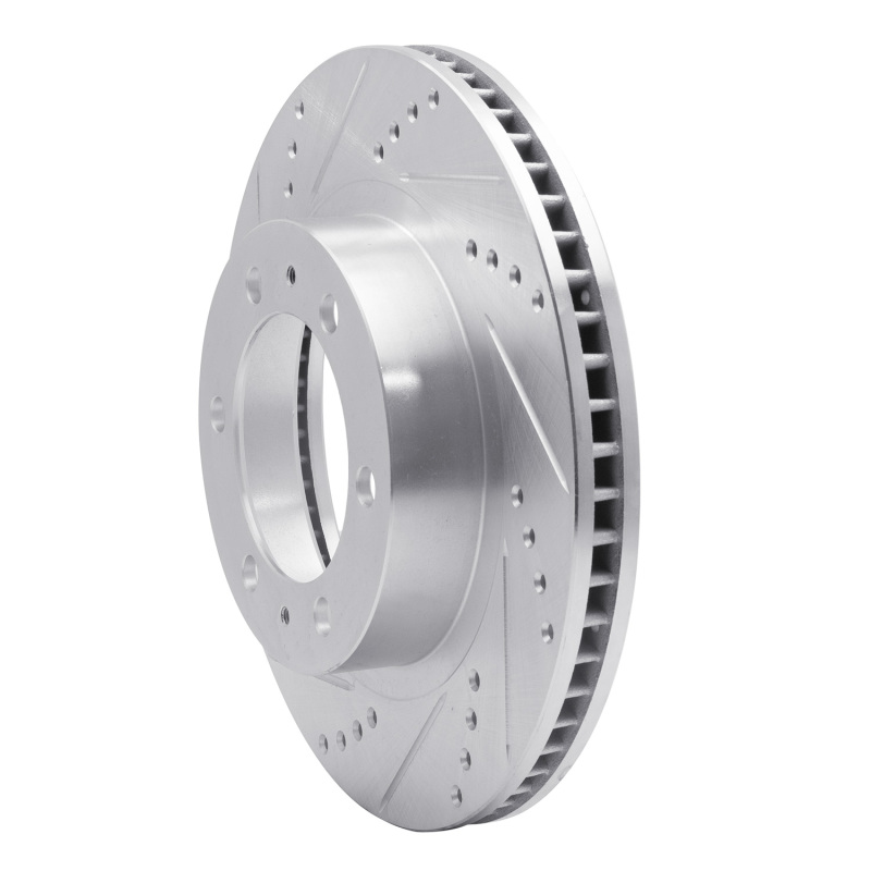 Picture of R1 03-23 Toyota FJ Cruiser Front Left Drilled & Slotted Silver Brake Rotor