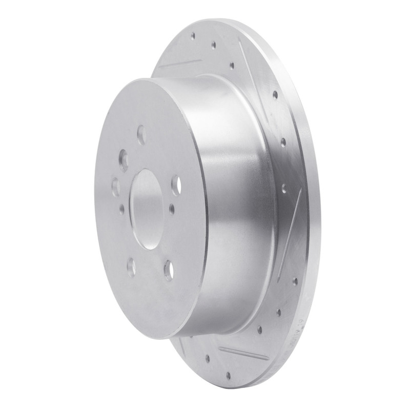 Picture of R1 04-10 Toyota SIENNA Rear Right Drilled & Slotted Silver Brake Rotor
