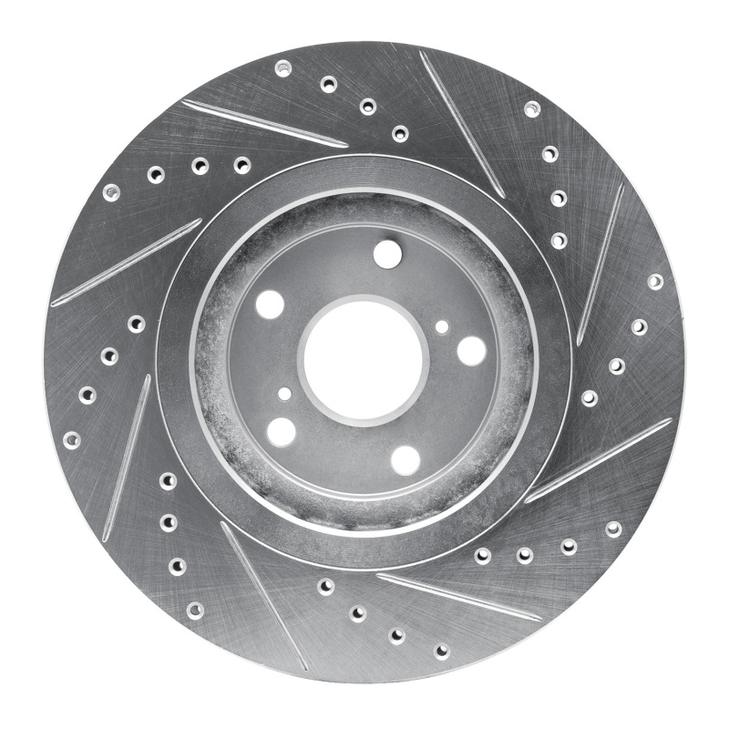 Picture of R1 08-21 Lexus NX200T Front Left Drilled & Slotted Silver Brake Rotor