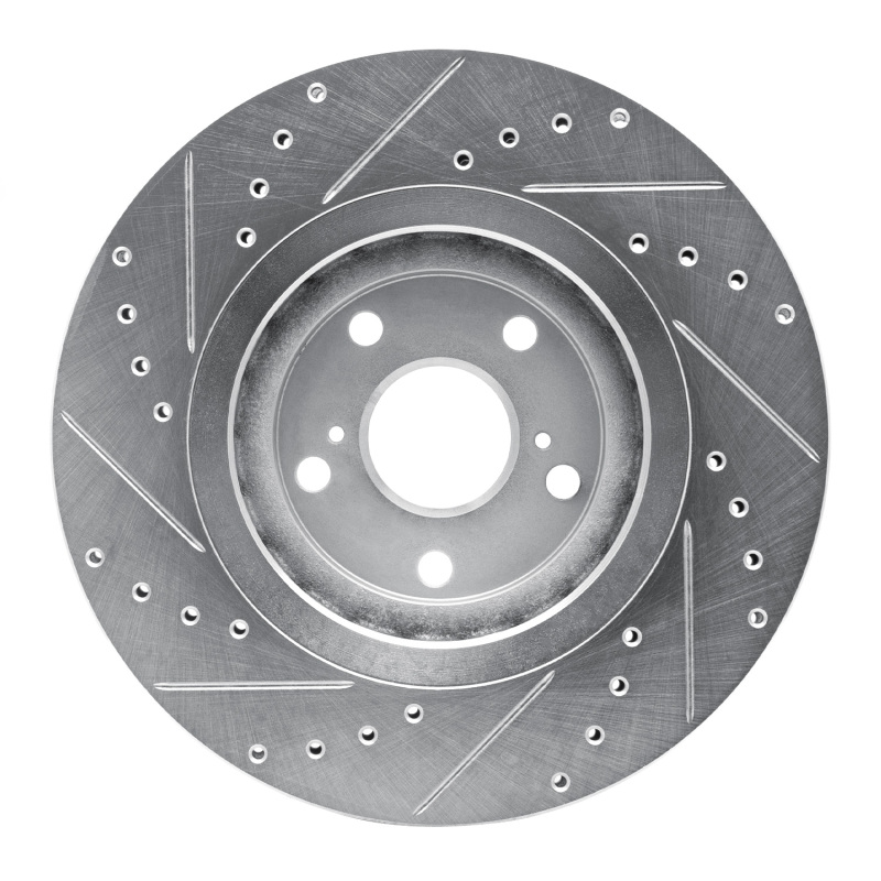 Picture of R1 08-21 Lexus NX200T Front Right Drilled & Slotted Silver Brake Rotor