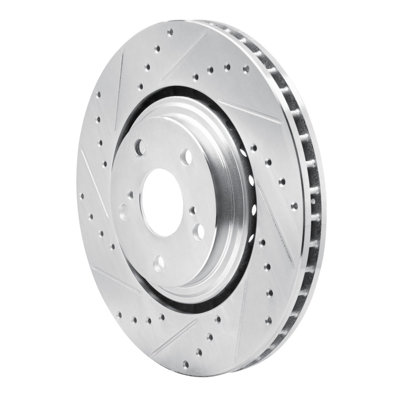 Picture of R1 08-21 Lexus NX200T Front Left Drilled & Slotted Silver Brake Rotor