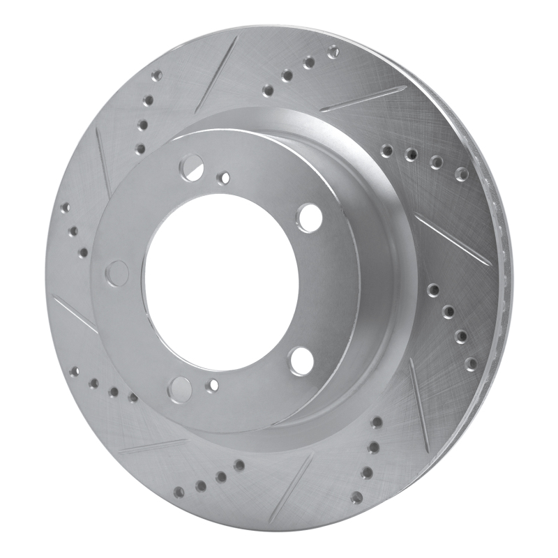 Picture of R1 08-21 Lexus LX570 Front Left Drilled & Slotted Silver Brake Rotor
