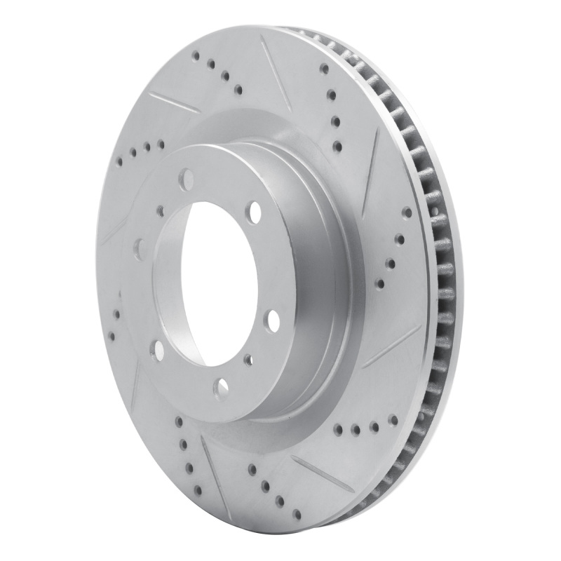 Picture of R1 10-24 Lexus GX460 Front Right Drilled & Slotted Silver Brake Rotor