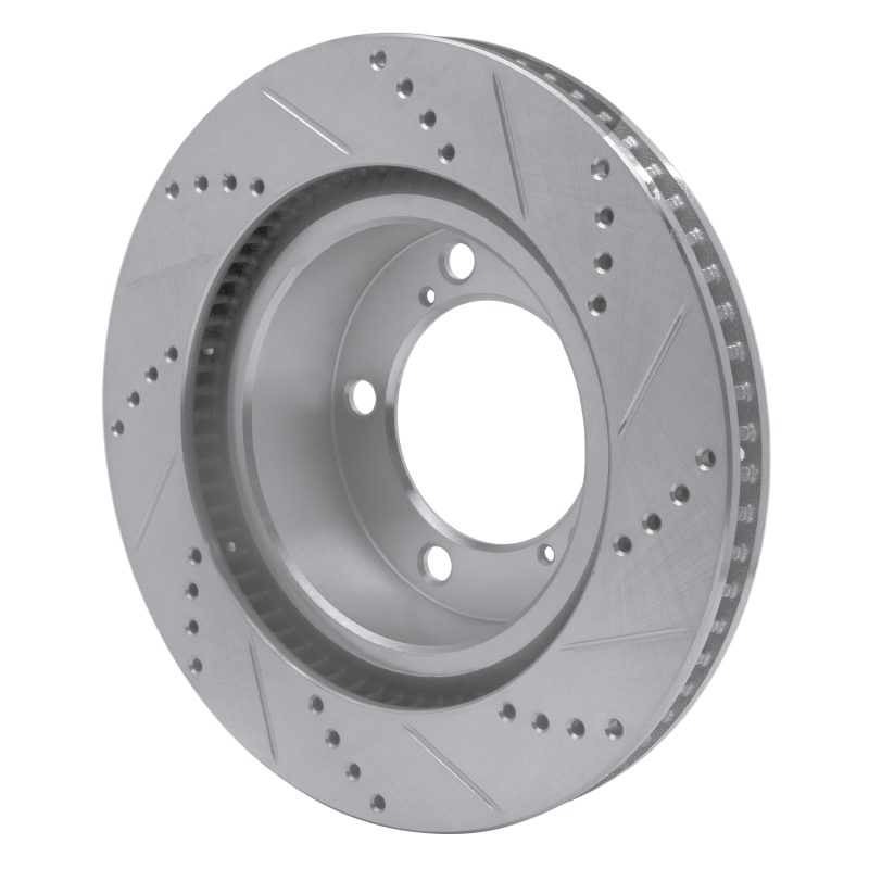 Picture of R1 08-21 Lexus LX570 Front Left Drilled & Slotted Silver Brake Rotor