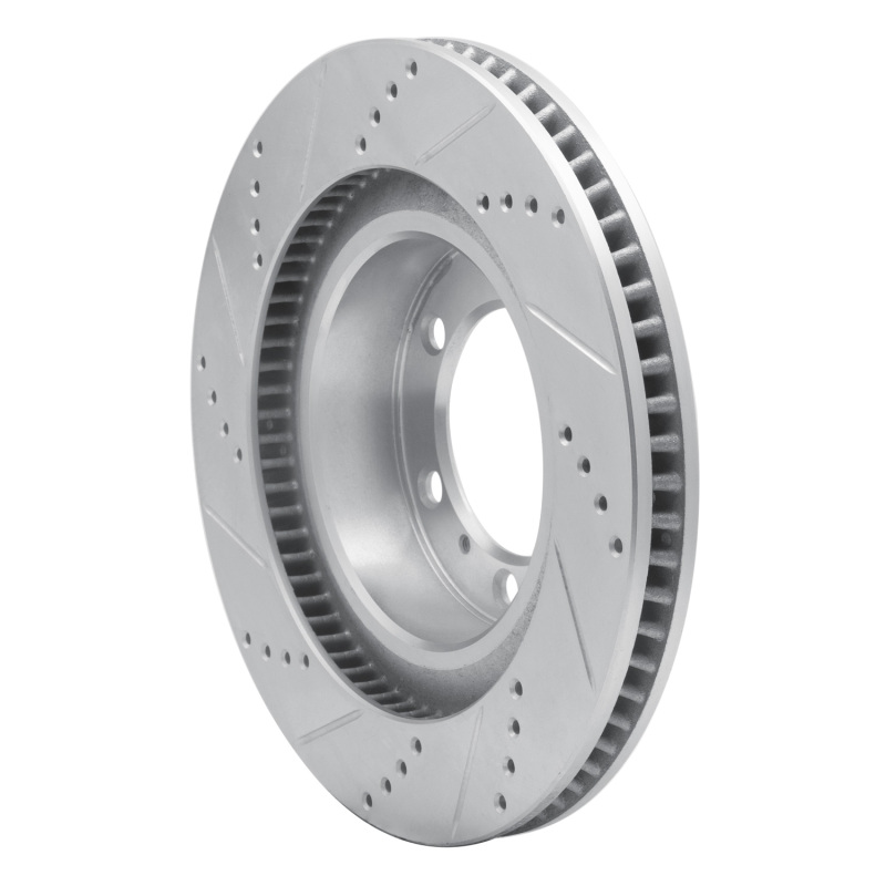 Picture of R1 10-24 Lexus GX460 Front Right Drilled & Slotted Silver Brake Rotor