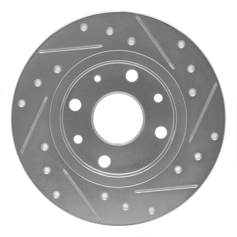 Picture of R1 90-93 Mazda Miata Rear Left Drilled & Slotted Silver Brake Rotor