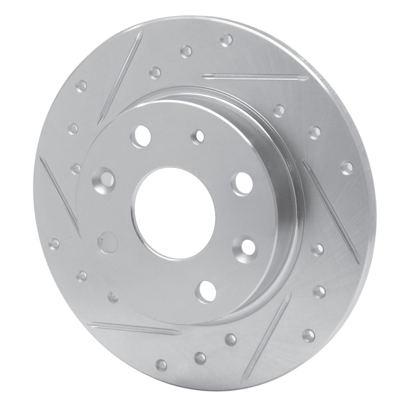 Picture of R1 90-93 Mazda Miata Rear Left Drilled & Slotted Silver Brake Rotor