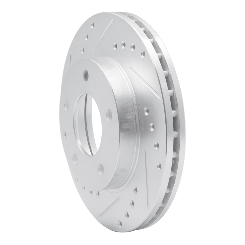 Picture of R1 93-03 Ford Probe Front Left Drilled & Slotted Silver Brake Rotor