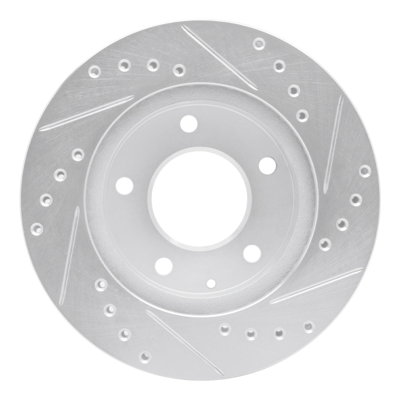 Picture of R1 93-03 Ford Probe Front Left Drilled & Slotted Silver Brake Rotor