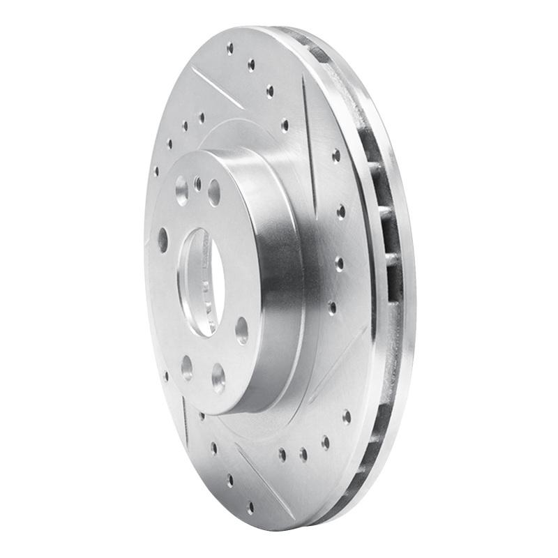 Picture of R1 99-03 Mazda Protege Front Right Drilled & Slotted Silver Brake Rotor