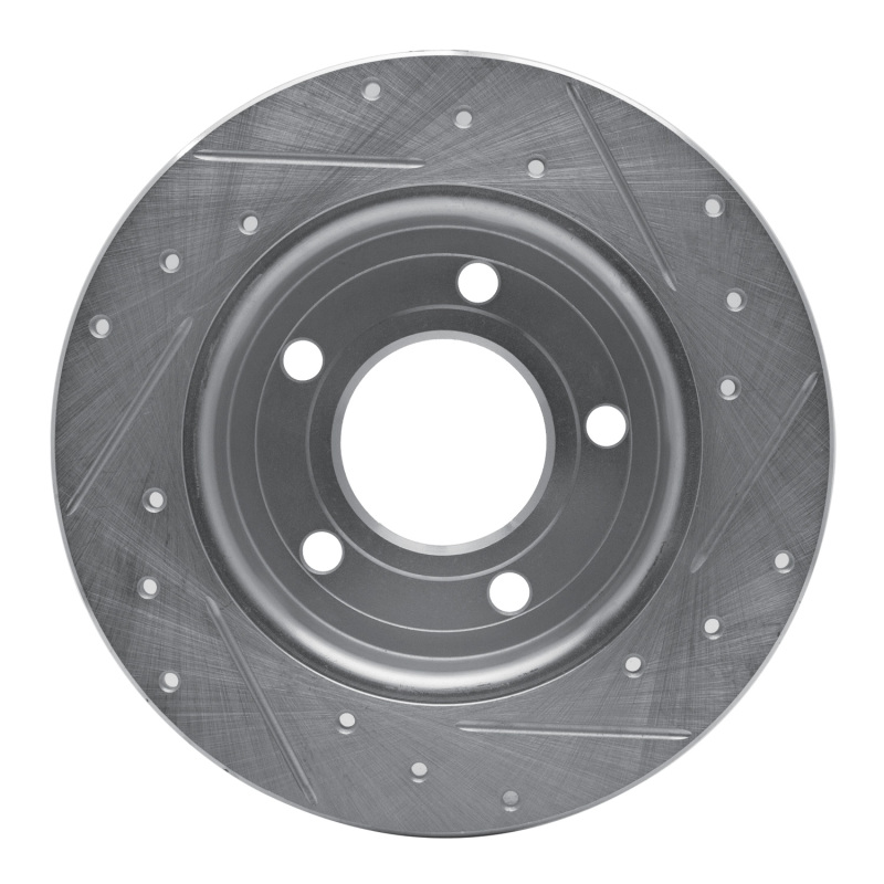 Picture of R1 04-13 Mazda 3 Rear Left Drilled & Slotted Silver Brake Rotor