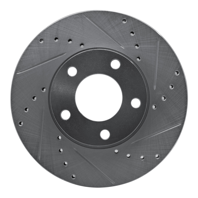 Picture of R1 04-13 Mazda 3 Front Right Drilled & Slotted Silver Brake Rotor