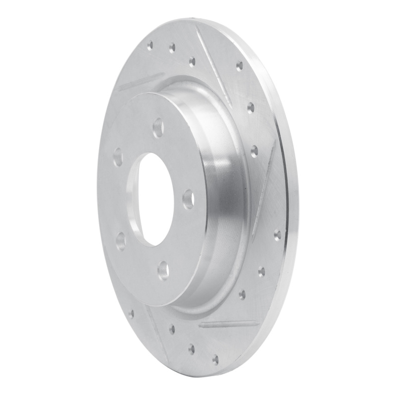 Picture of R1 04-13 Mazda 3 Rear Right Drilled & Slotted Silver Brake Rotor