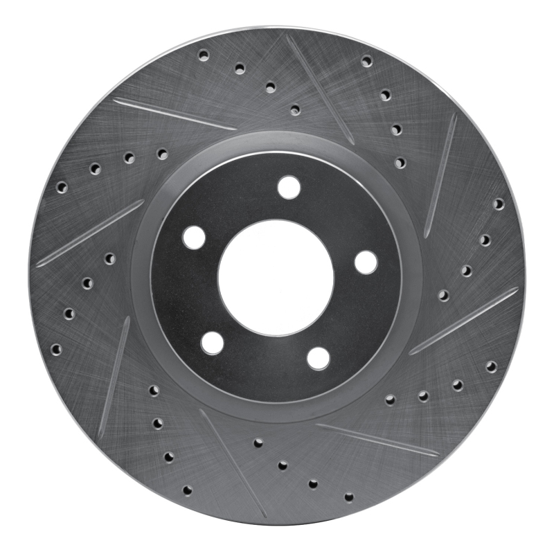 Picture of R1 07-13 Mazda 3 Front Right Drilled & Slotted Silver Brake Rotor