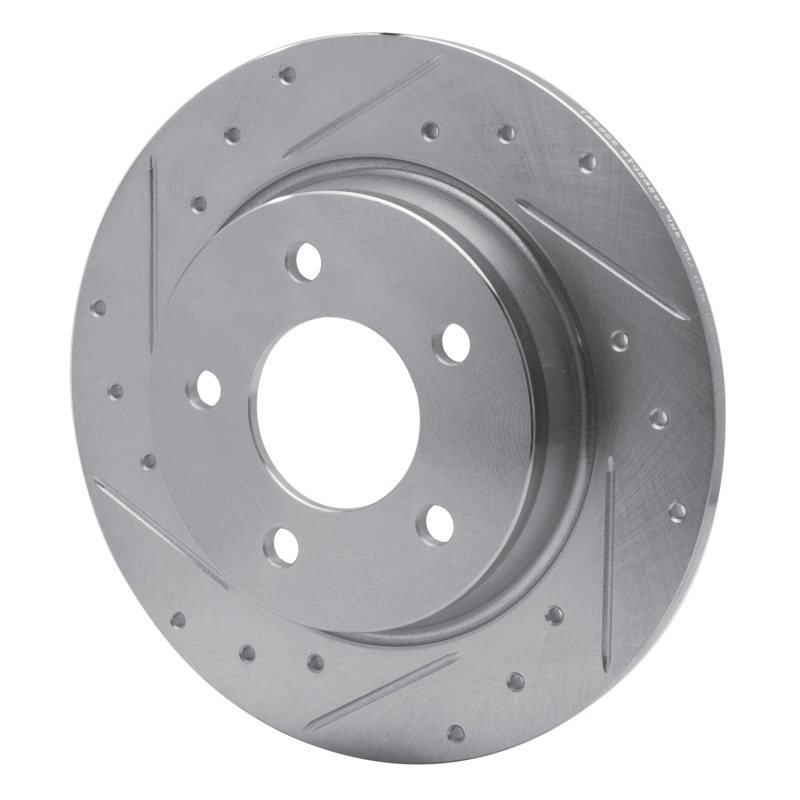 Picture of R1 04-13 Mazda 3 Rear Left Drilled & Slotted Silver Brake Rotor