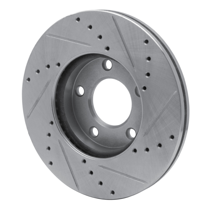 Picture of R1 04-13 Mazda 3 Front Left Drilled & Slotted Silver Brake Rotor