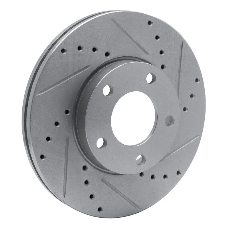 Picture of R1 04-13 Mazda 3 Front Right Drilled & Slotted Silver Brake Rotor