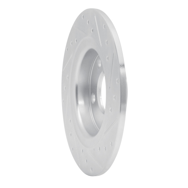 Picture of R1 14-21 Mazda 6 Rear Left Drilled & Slotted Silver Brake Rotor