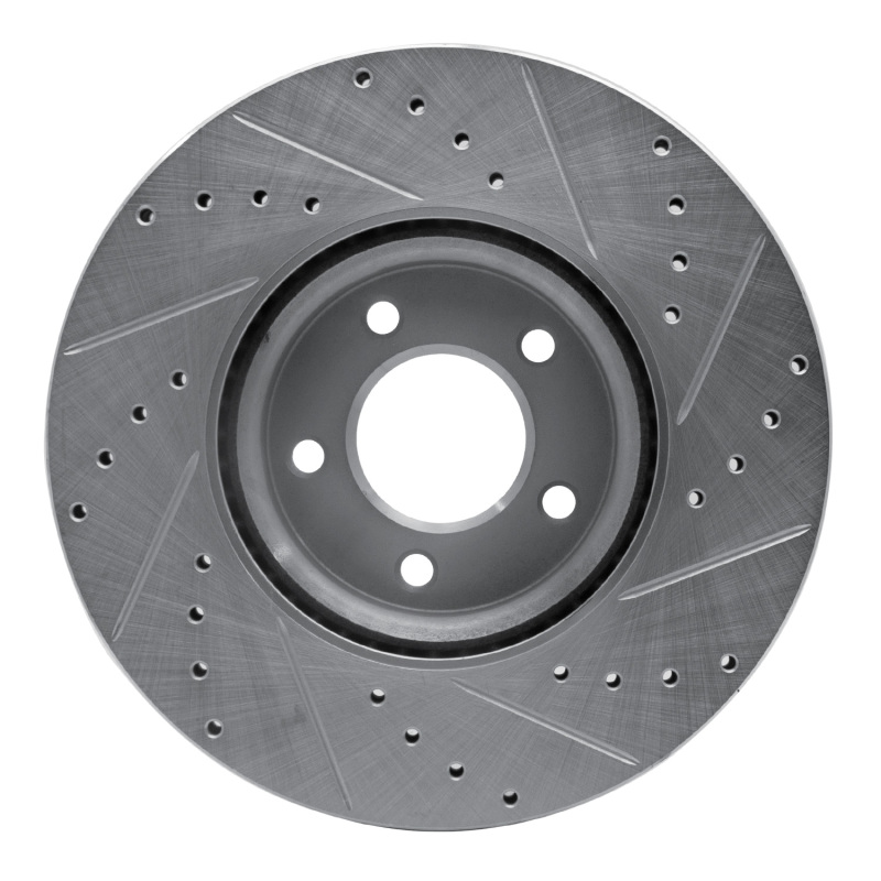 Picture of R1 07-13 Mazda 3 Front Left Drilled & Slotted Silver Brake Rotor
