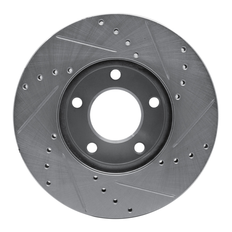 Picture of R1 04-13 Mazda 3 Front Left Drilled & Slotted Silver Brake Rotor