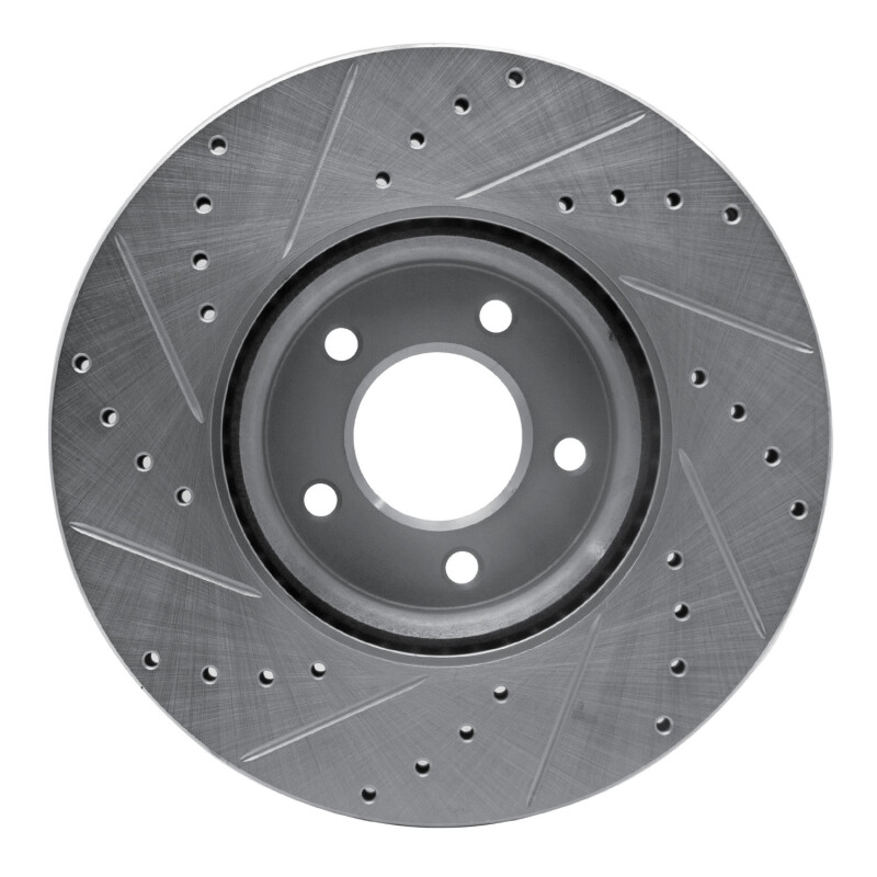 Picture of R1 07-13 Mazda 3 Front Right Drilled & Slotted Silver Brake Rotor