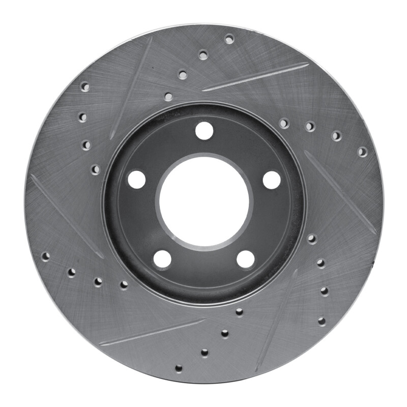 Picture of R1 04-13 Mazda 3 Front Right Drilled & Slotted Silver Brake Rotor