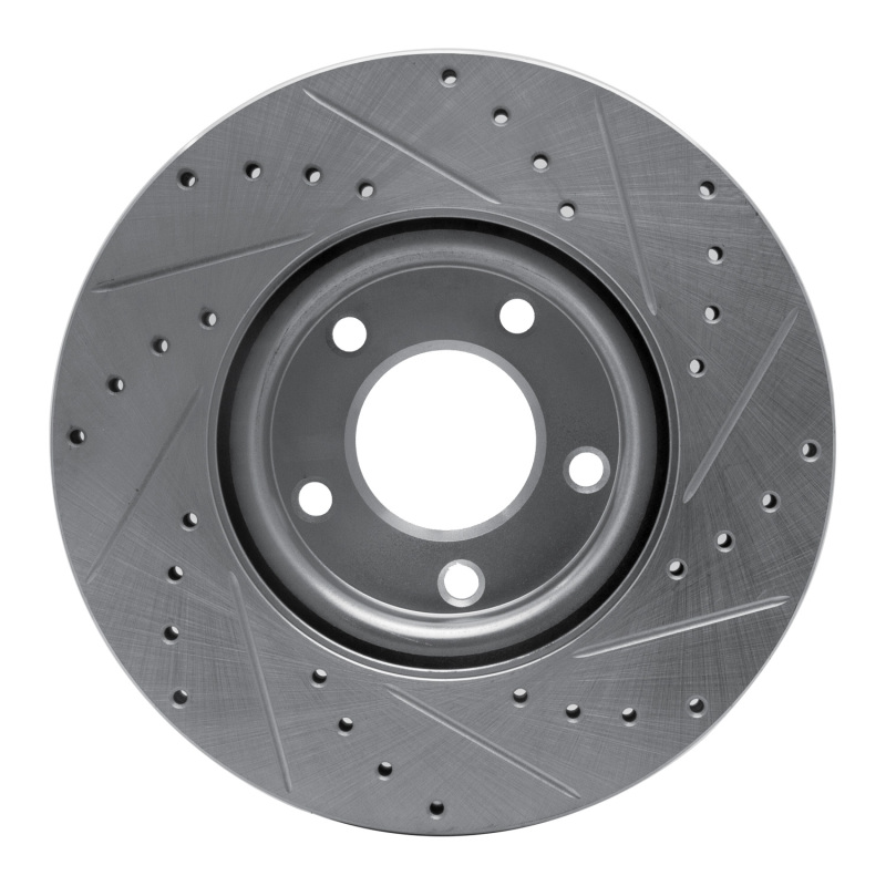 Picture of R1 04-15 Mazda 3 Front Left Drilled & Slotted Silver Brake Rotor