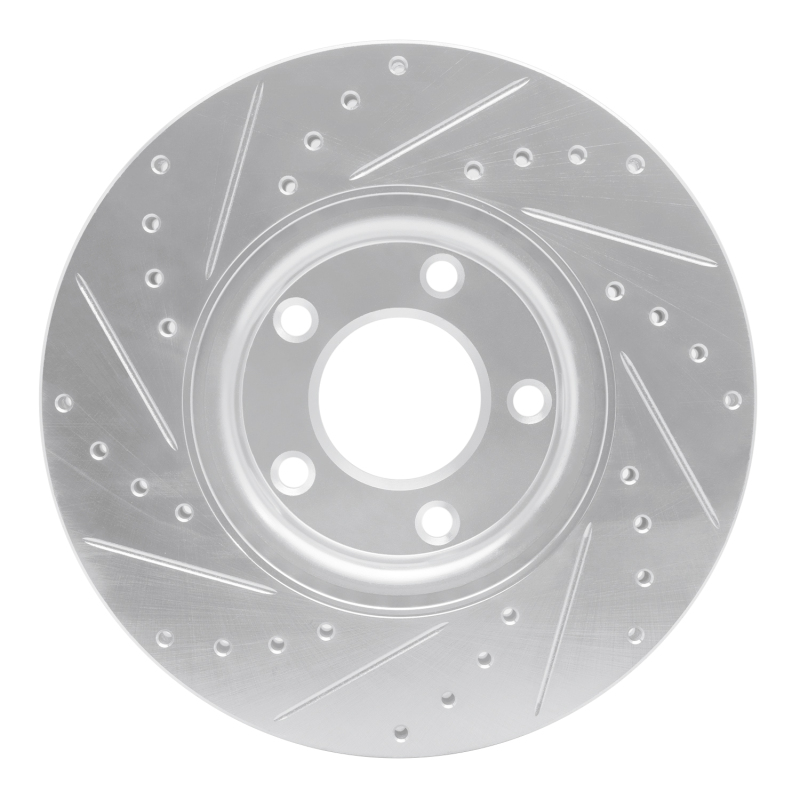 Picture of R1 04-15 Mazda 3 Front Right Drilled & Slotted Silver Brake Rotor