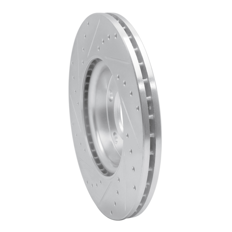 Picture of R1 04-15 Mazda 3 Front Right Drilled & Slotted Silver Brake Rotor