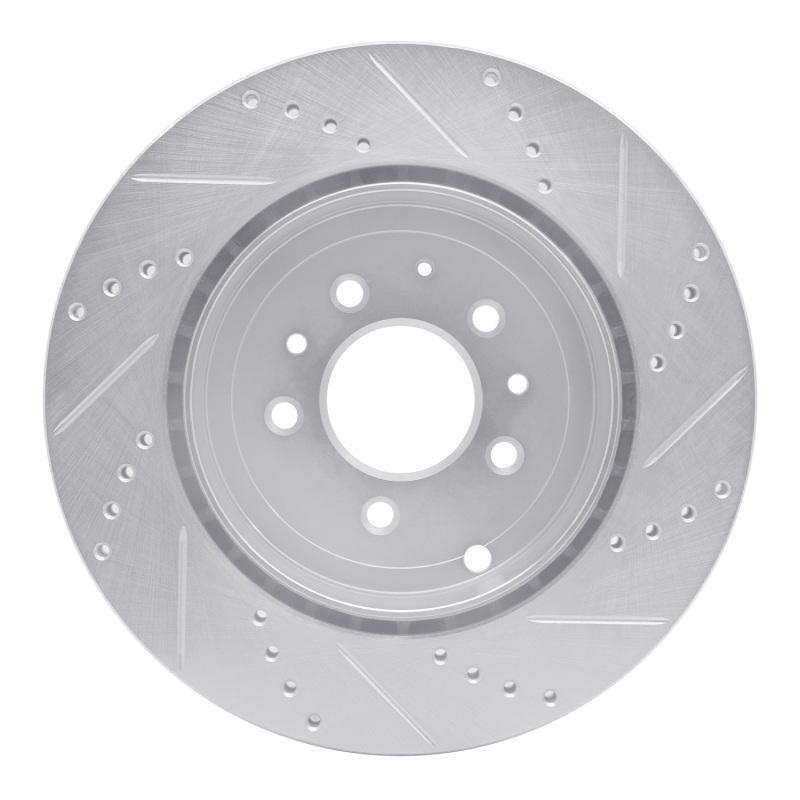 Picture of R1 07-15 Mazda CX-9 Rear Left Drilled & Slotted Silver Brake Rotor